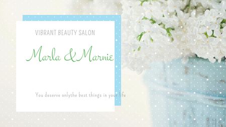 Szablon projektu Beauty studio ad with Spring Flowers Title