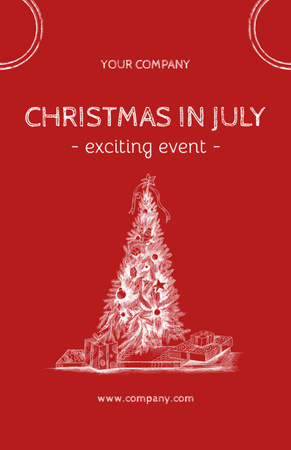  July Christmas Party Announcement Flyer 5.5x8.5in Design Template