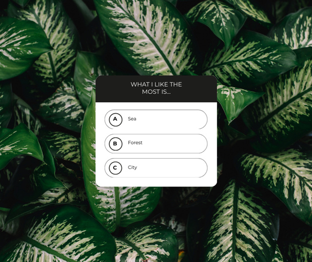 Questionnaire about leisure on Dry Leaves Facebook Design Template