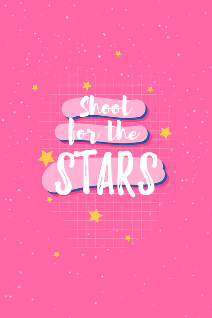 Inspirational Phrase with Stars Pinterest Design Template