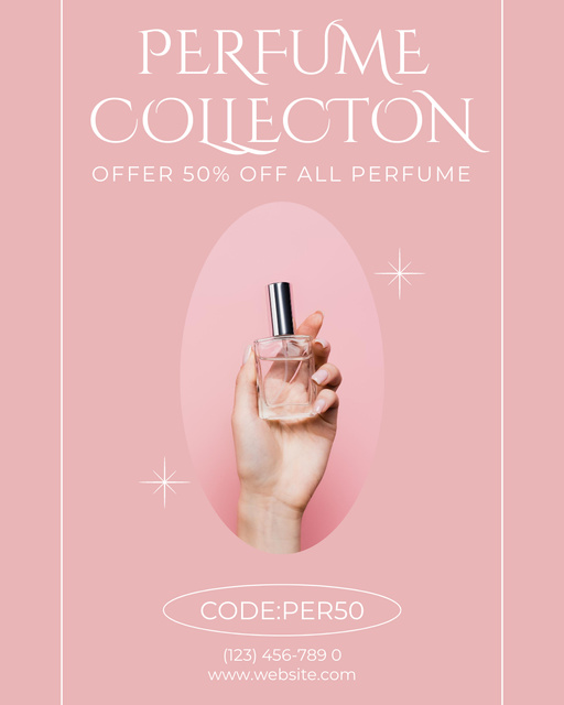 Sale of Perfume Collection Instagram Post Vertical Design Template
