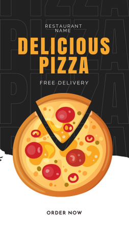 Delicious Pizza Ad Instagram Story Tasarım Şablonu