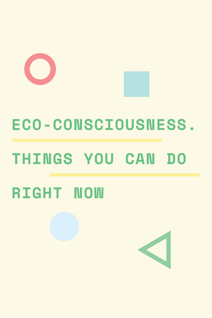 Eco-consciousness concept Pinterest Design Template