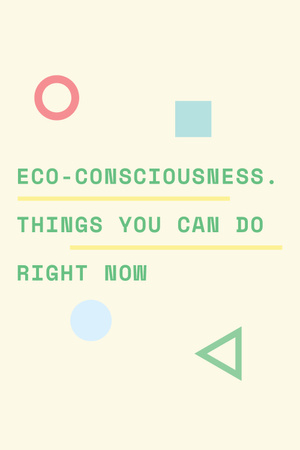 Template di design Motivazione del concetto di eco-coscienza Pinterest