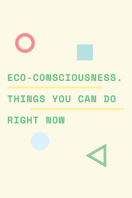Ontwerpsjabloon van Pinterest van Eco-Consciousness Concept Motivation