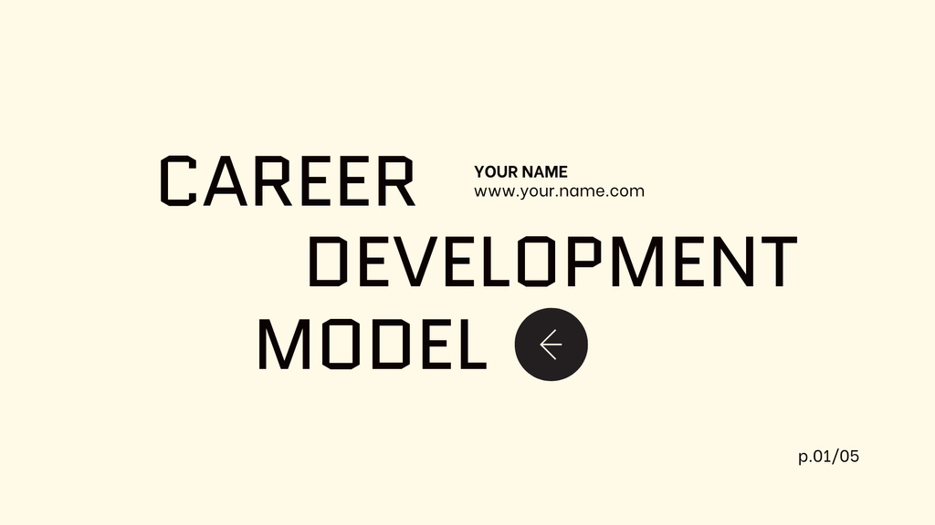 Career Development Model Presentation Wideデザインテンプレート