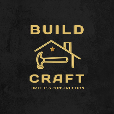 Plantilla de diseño de Promoción de contratista de construcción calificado con eslogan Animated Logo 