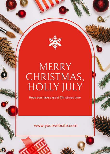 Designvorlage Enchanting Christmas Party in July with Holiday Decor für Flayer