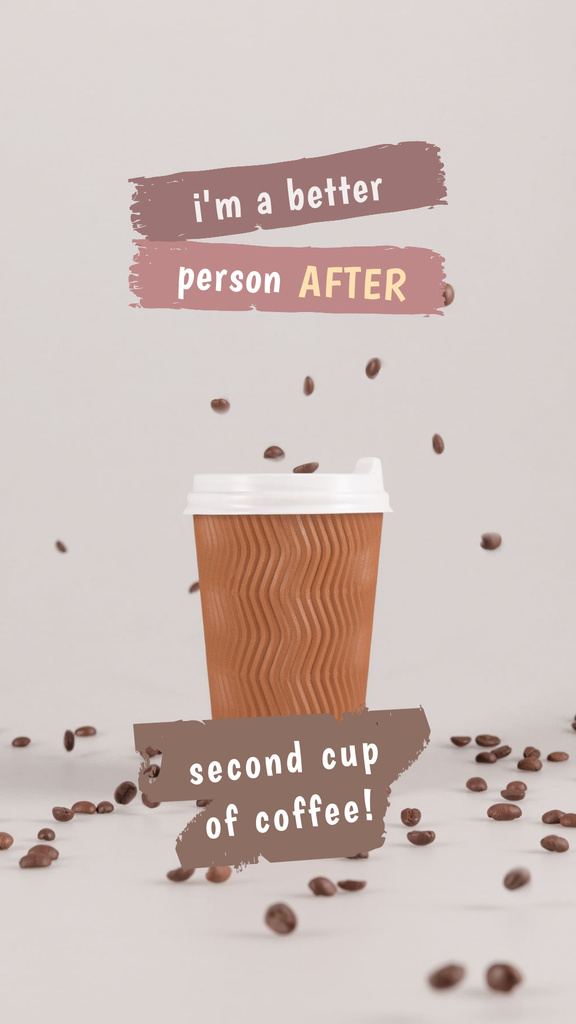 Aromatic Coffee in Cup Instagram Story – шаблон для дизайну