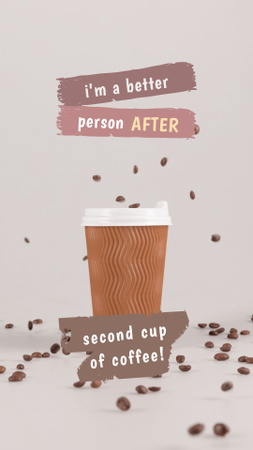 Aromatic Coffee in Cup Instagram Story Design Template