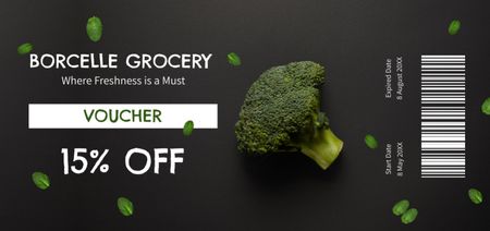 Fresh Veggies With Nice Discount In Black Coupon Din Large Design Template