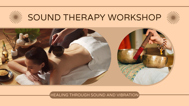 Template di design Essential Sound Therapy Workshop Announcement With Slogan Full HD video