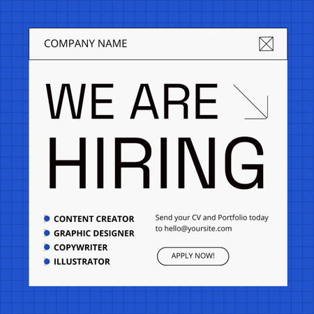 Modèle de visuel Annonce d'embauche pour divers postes vacants - LinkedIn post
