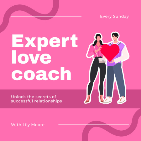 Τα μυστικά των επιτυχημένων σχέσεων από την Love Expert Podcast Cover Πρότυπο σχεδίασης