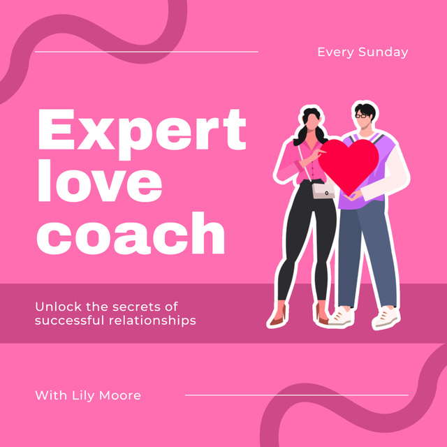 Secrets of Successful Relationships from Love Expert Podcast Cover Design Template