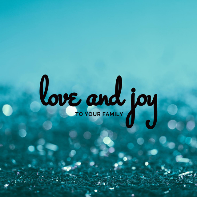 Nice Wishes of Love and Joy Instagram Design Template