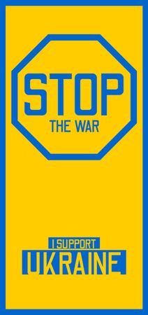 Stop War in Ukraine Flyer DIN Large Design Template