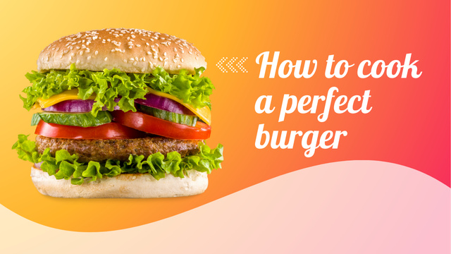 Plantilla de diseño de How to Make a Perfect Burger Youtube Thumbnail 