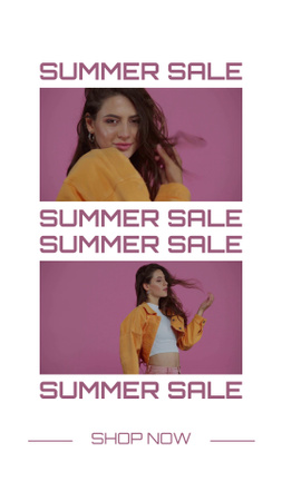 Plantilla de diseño de Summer Fashion Sale Announcement Instagram Video Story 