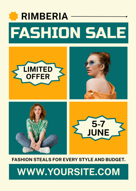 Layout of Limited Offer of Fashion Clothes Flayer Πρότυπο σχεδίασης