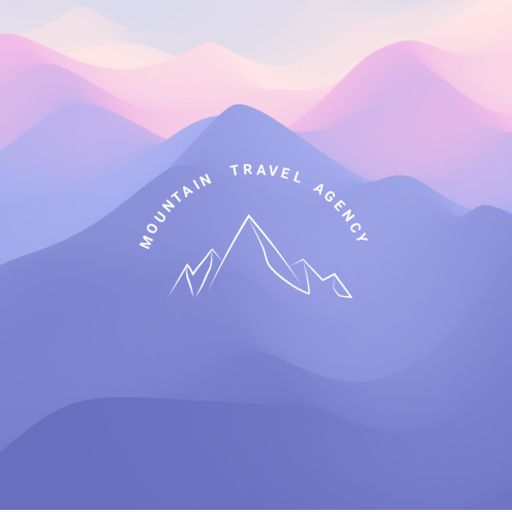 Travel Agency Ad With Mountains Illustration 