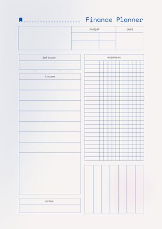 Designvorlage Einfacher Finanzplan für Schedule Planner