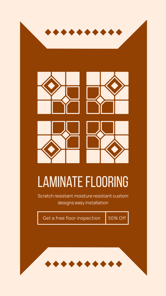 Ontwerpsjabloon van Instagram Story van Affordable Laminate Flooring With Pattern