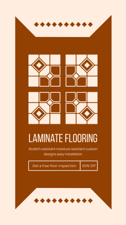 Cenově dostupné laminátové podlahy se vzorem Instagram Story Šablona návrhu