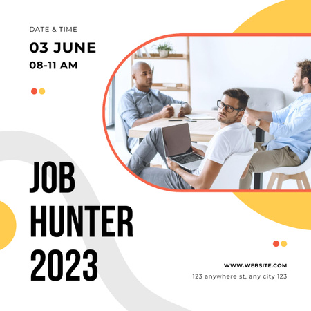 Job Hunter -tapahtumailmoitus LinkedIn post Design Template