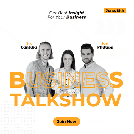 Plantilla de diseño de Business Talk Show Announcement LinkedIn post 