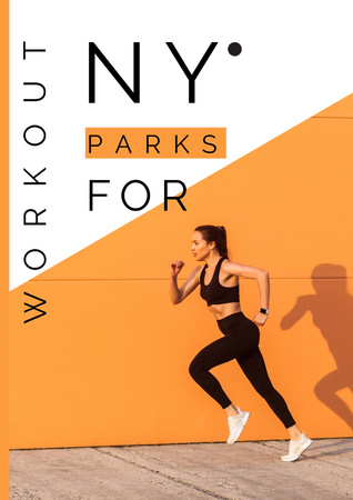 Plantilla de diseño de Workout in New York parks Poster 