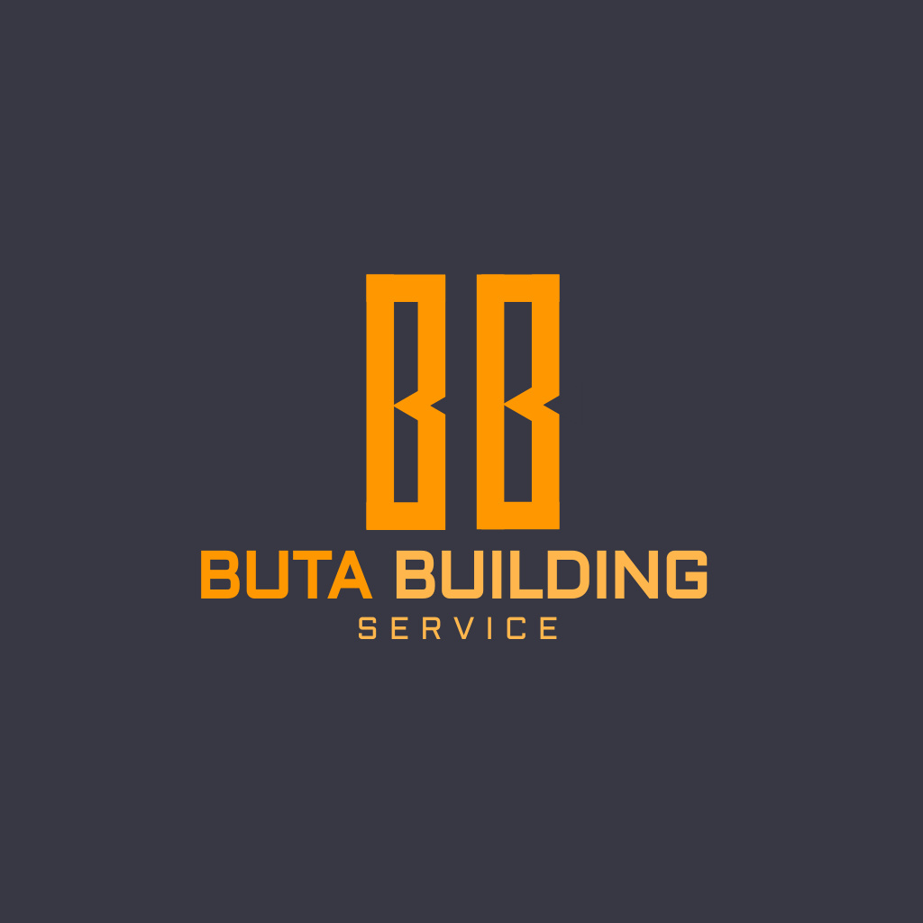Buta building service logo design Logo Modelo de Design