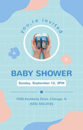 Share in the Baby Shower Joy Invitation 4.6x7.2in Design Template