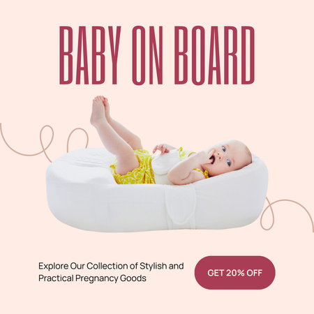 Modèle de visuel Collection promotionnelle de produits élégants et confortables pour bébé - Instagram