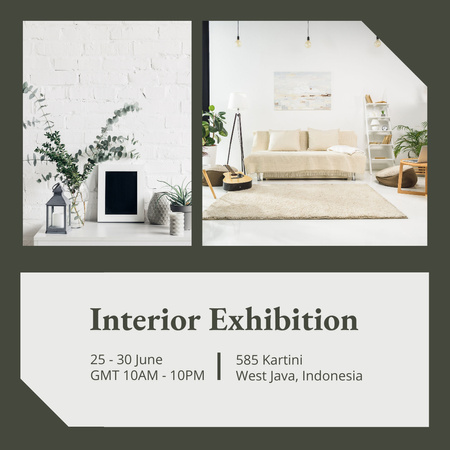 Interior Exhibition Announcement Instagram Design Template
