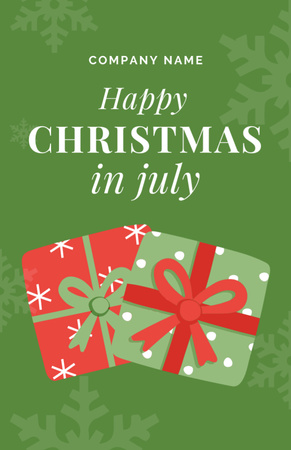 Announcement of Celebration of Christmas in July Flyer 5.5x8.5in Design Template