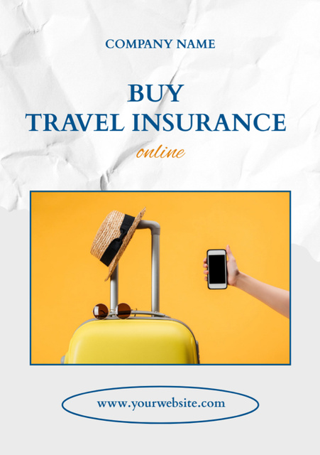 Modèle de visuel Offer to Purchase Travel Insurance - Flyer A7