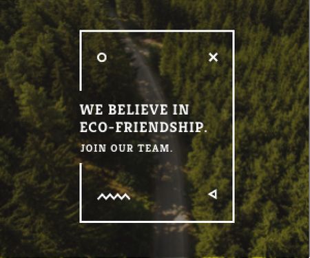 Eco-friendship concept Medium Rectangle Modelo de Design