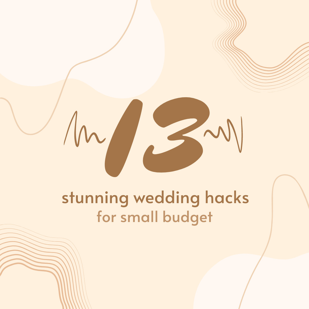 Plantilla de diseño de Ad of Stunning Wedding Hacks Instagram 
