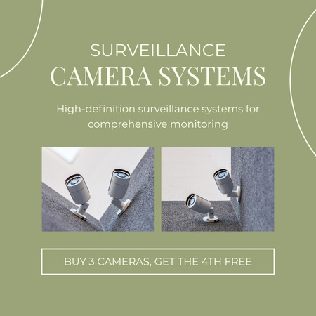Discount on Modern Surveillance Cams Instagram Design Template