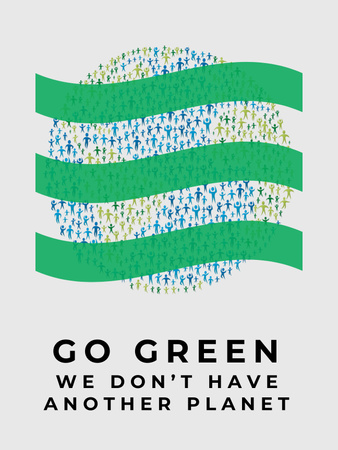 Designvorlage Ecology Concept with Earth symbol für Poster US
