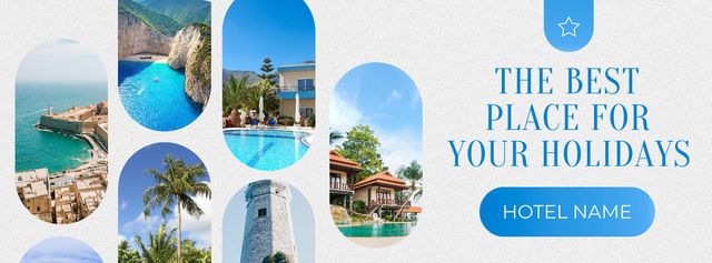Plantilla de diseño de Best Luxury Hotel for Spending Vacation Facebook Video cover 