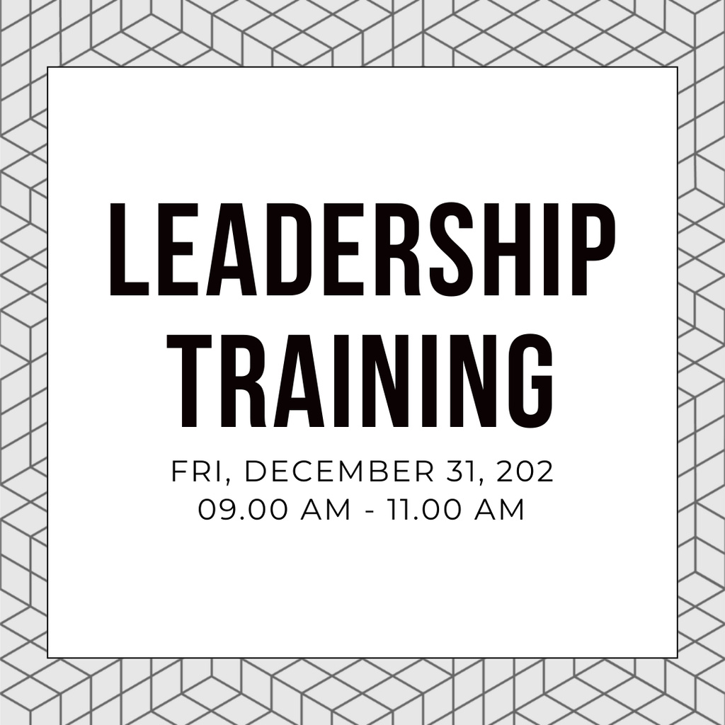 Ontwerpsjabloon van Instagram van Leadership Training Announcement