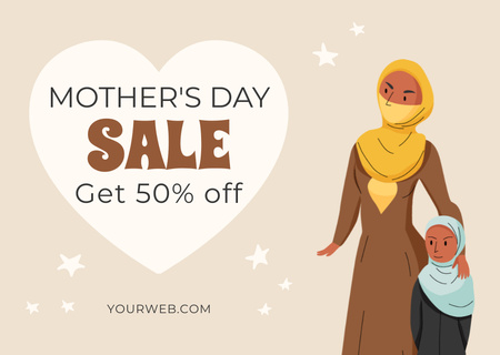 Mother's Day Special Sale with Discount Card Design Template