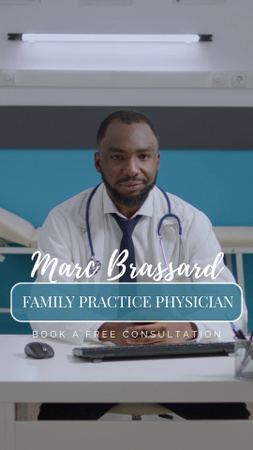 Modèle de visuel Offre de services aux médecins de famille - Instagram Video Story