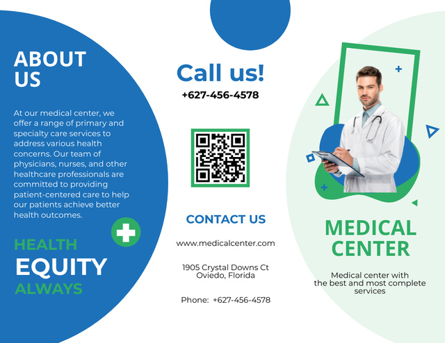 Template di design Offer of Medical Center Services Brochure 8.5x11in