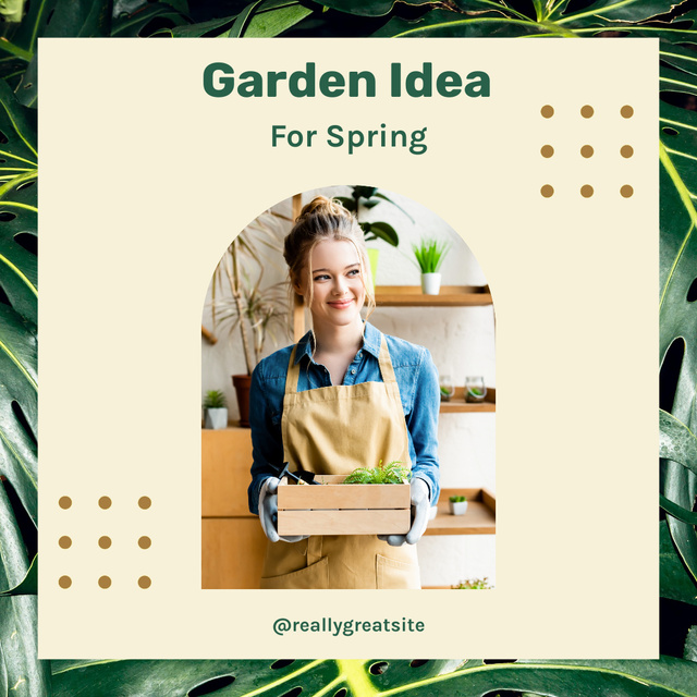 Suggestion of Spring Ideas for Gardening Instagram ADデザインテンプレート