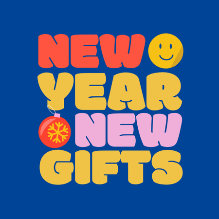 Platilla de diseño New Year Gifts Offer Animated Post