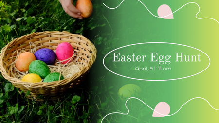 Announcement Of Easter Dyed Egg Hunt Full HD video Design Template