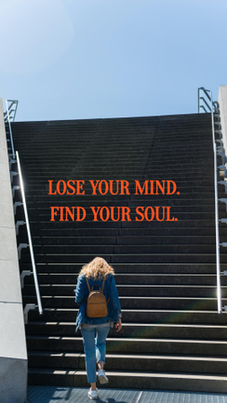 Inspirational Phrase about Mind and Soul Instagram Story Design Template